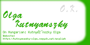 olga kutnyanszky business card